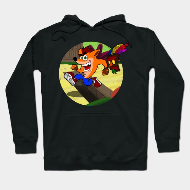 Crash Bandicoot Cartoon Hoodie by Jetxe093